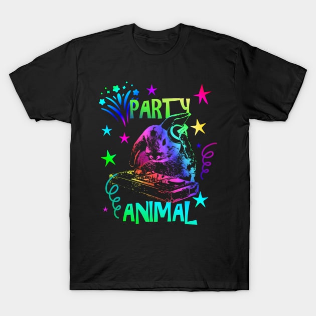 Bunny Party Animal T-Shirt by Nerd_art